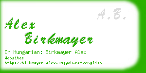 alex birkmayer business card